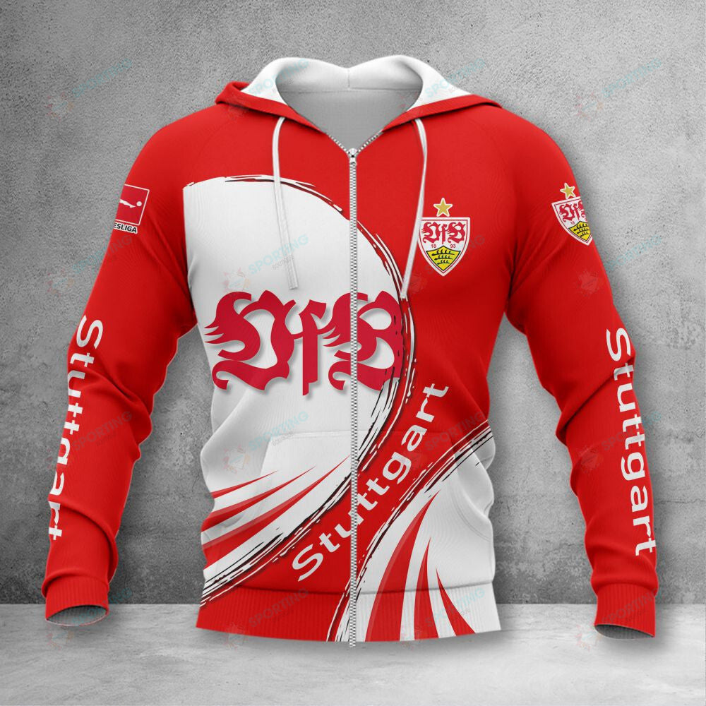 VfB Stuttgart Hoodie Zip Herren | VfB Kapuzenjacke mit Reißverschluss VITA424