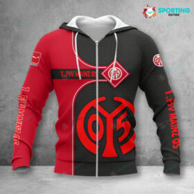 1. FSV Mainz 05 Hoodie Zip Herren | Mainz 05 Kapuzenjacke mit Reißverschluss VITC3101