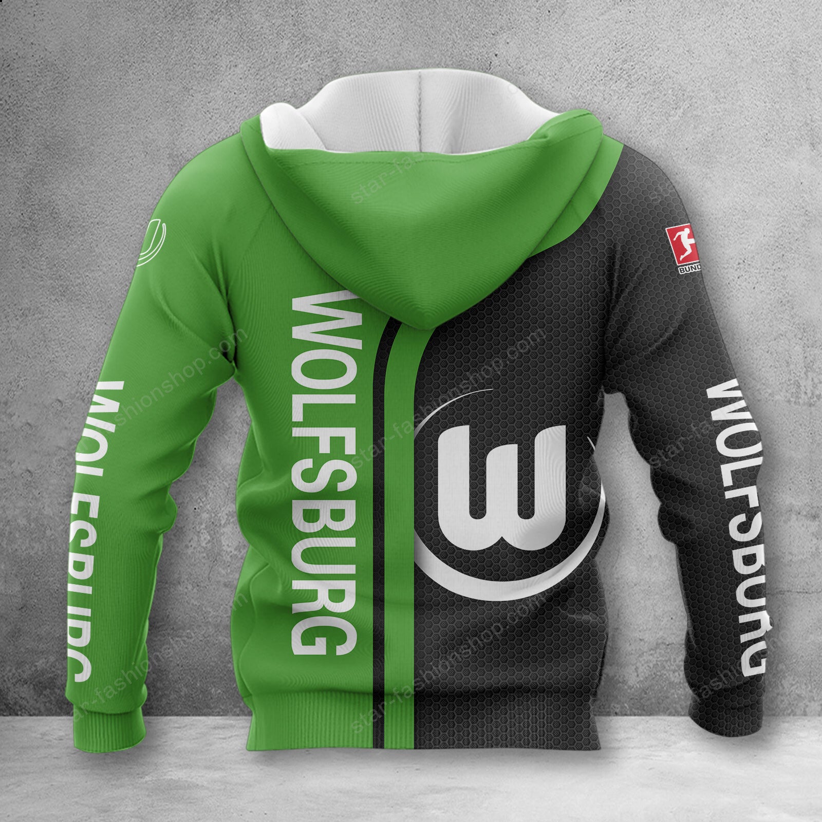VfL Wolfsburg Hoodie Herren | WOB Kapuzenpullover WINA2516 – Bild 2