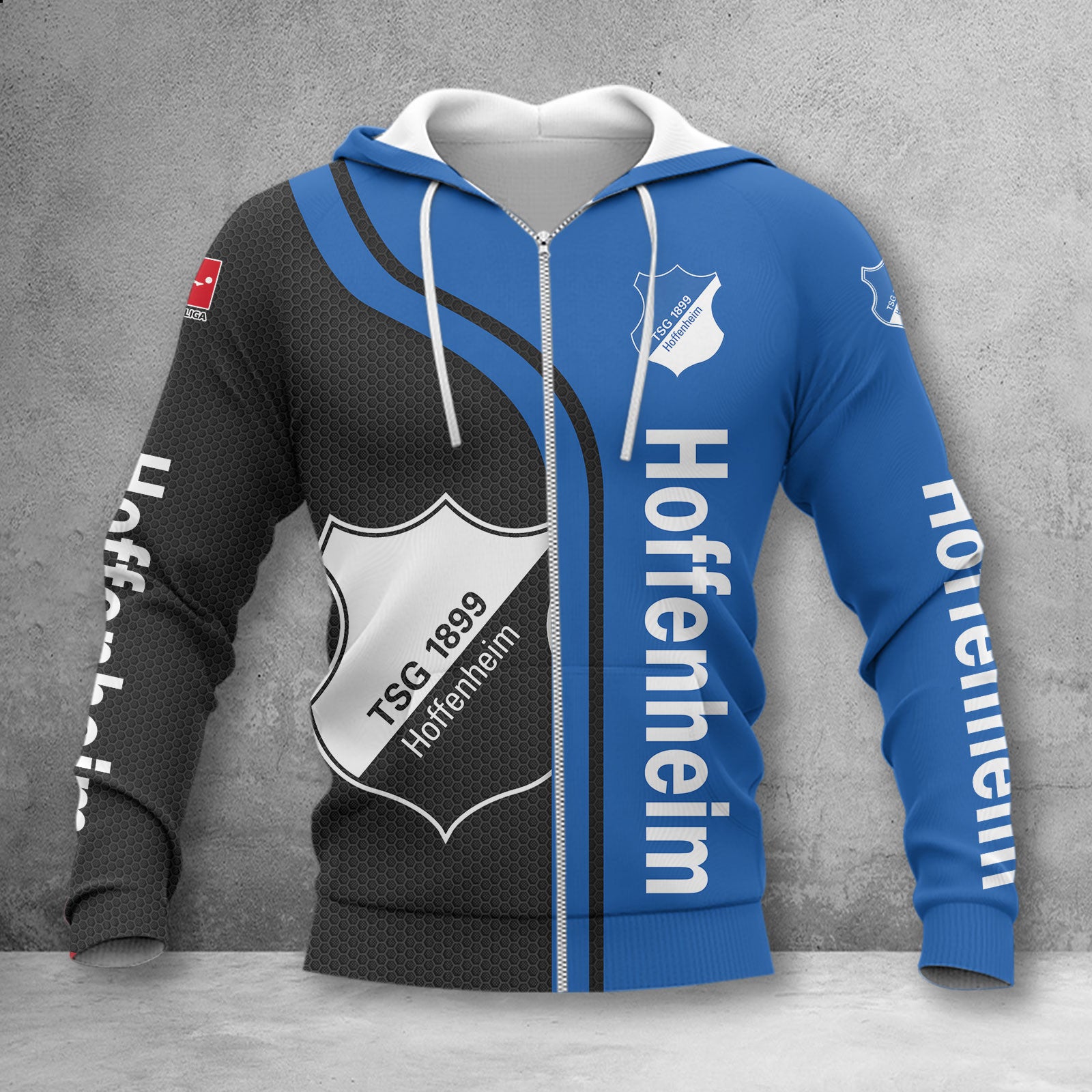 TSG Hoffenheim Hoodie Zip Herren | TSG Kapuzenjacke mit Reißverschluss WINA2512