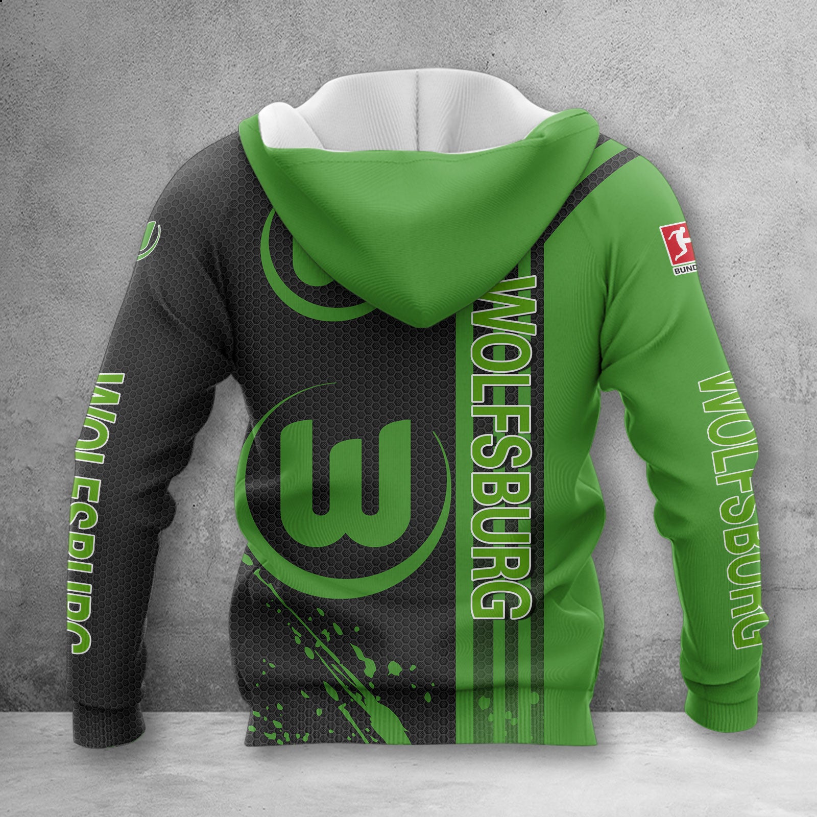 VfL Wolfsburg Hoodie Herren | WOB Kapuzenpullover WINA2757 – Bild 2