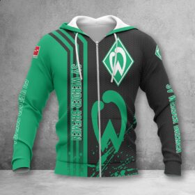 Werder Bremen Hoodie Zip Herren | SVW Kapuzenjacke mit Reißverschluss WINA2758