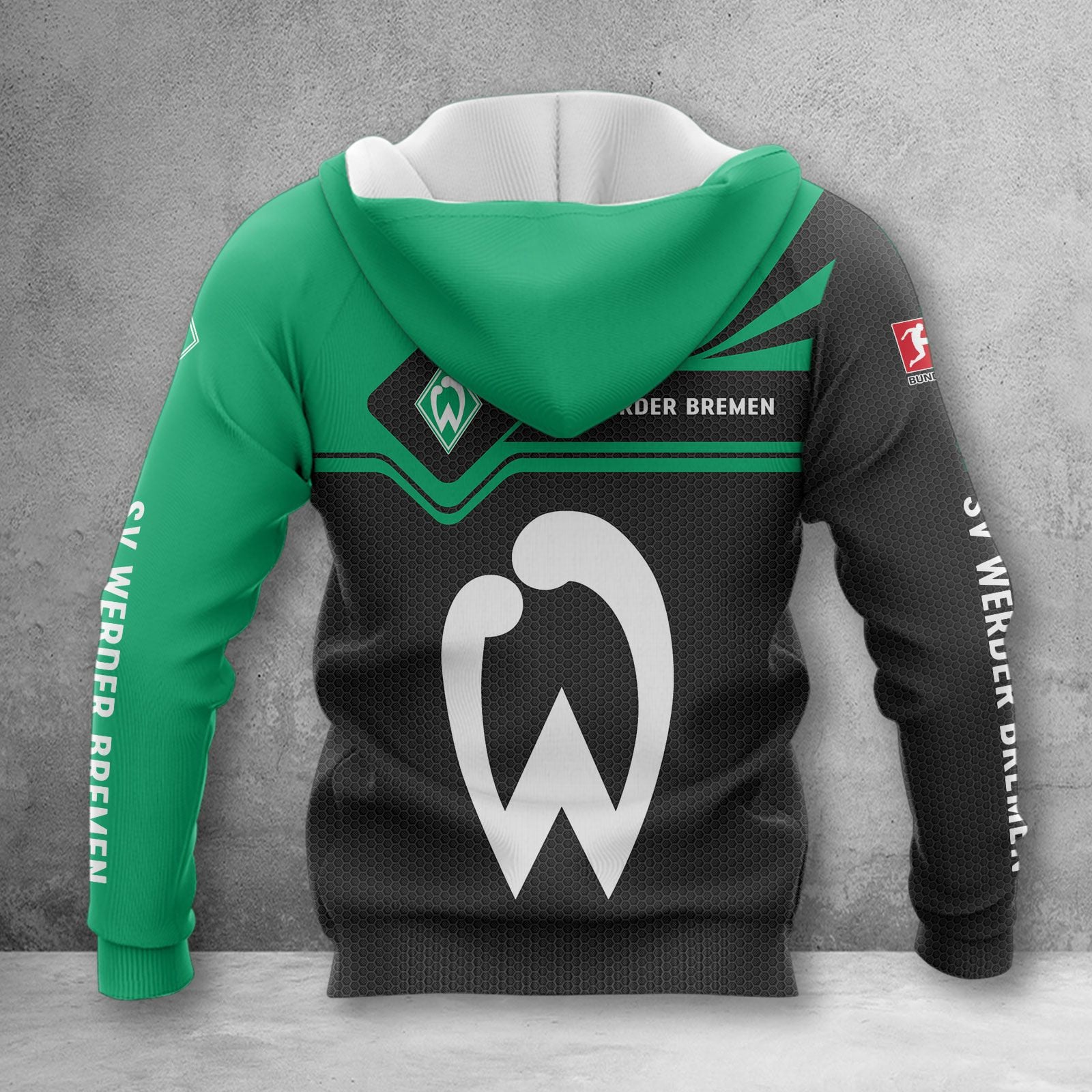 Werder Bremen Hoodie Zip Herren | SVW Kapuzenjacke mit Reißverschluss WINA3171 – Bild 2