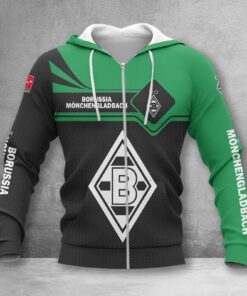 Borussia Mönchengladbach Hoodie Zip Herren | BMG Kapuzenjacke mit Reißverschluss WINA3158
