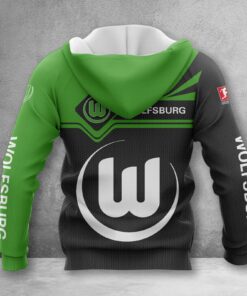 Alternative view of VfL Wolfsburg Hoodie Zip Herren | WOB Kapuzenjacke mit Reißverschluss WINA3170