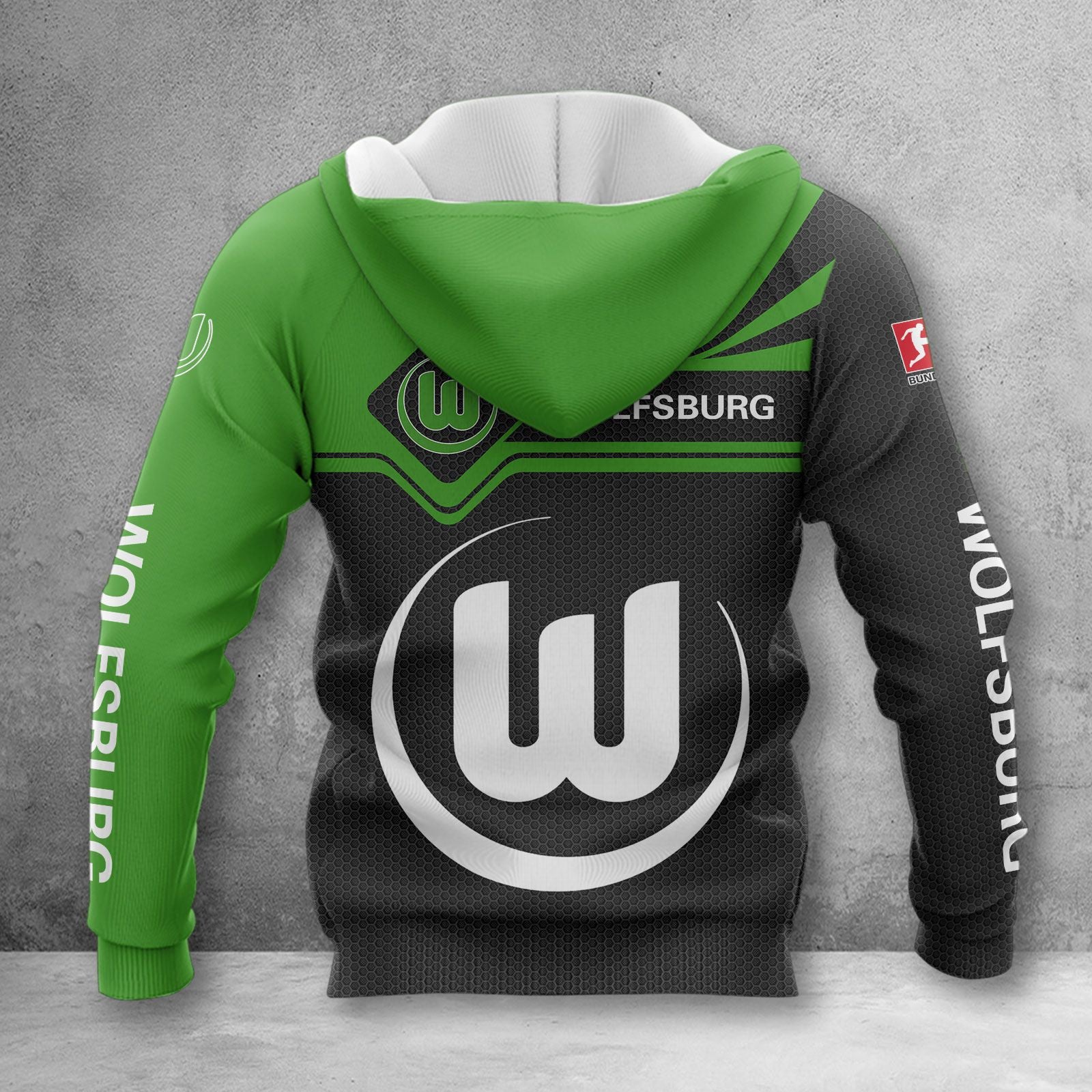 VfL Wolfsburg Hoodie Herren | WOB Kapuzenpullover WINA3170 – Bild 2