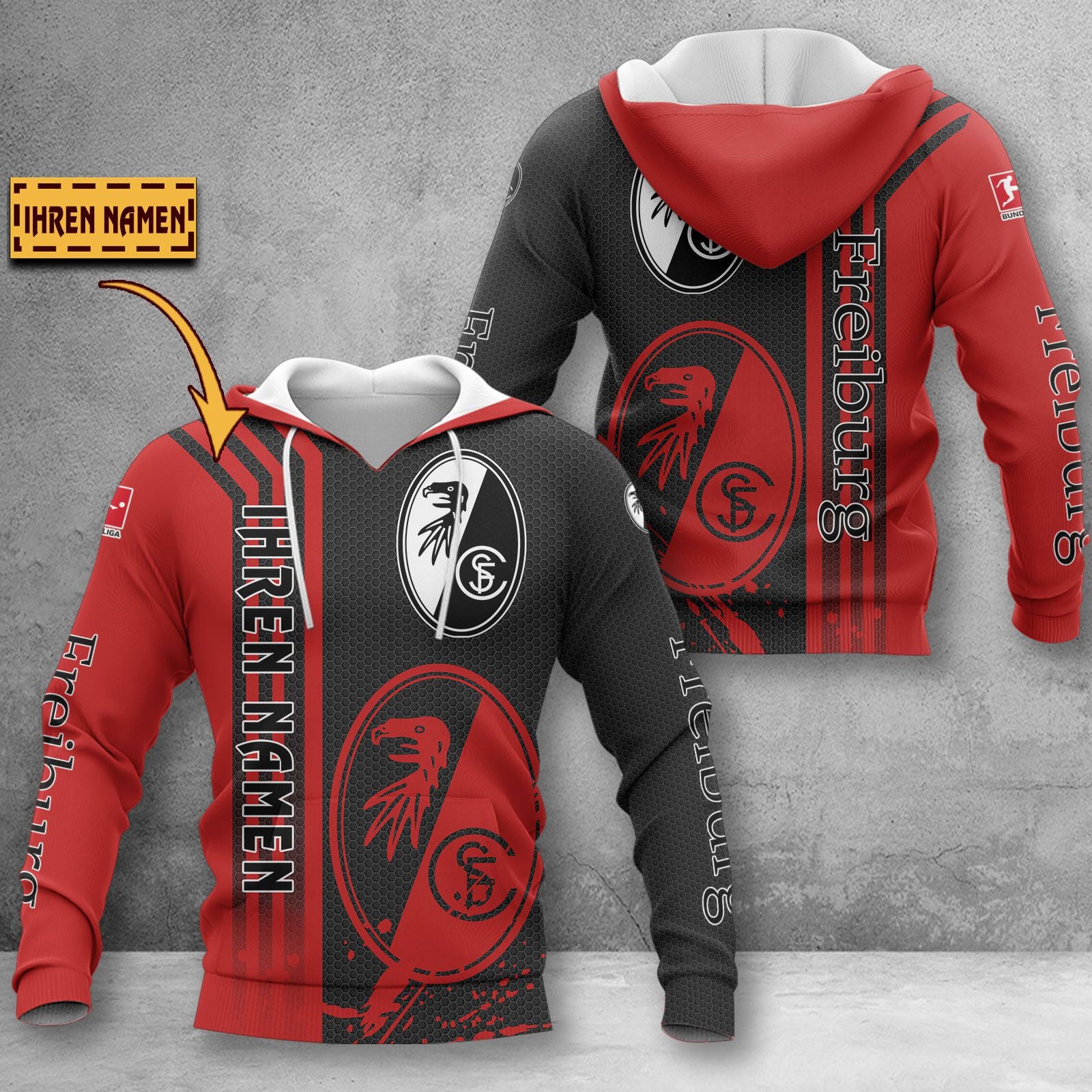 SC Freiburg Hoodie Herren | SCF Kapuzenpullover WINA3222