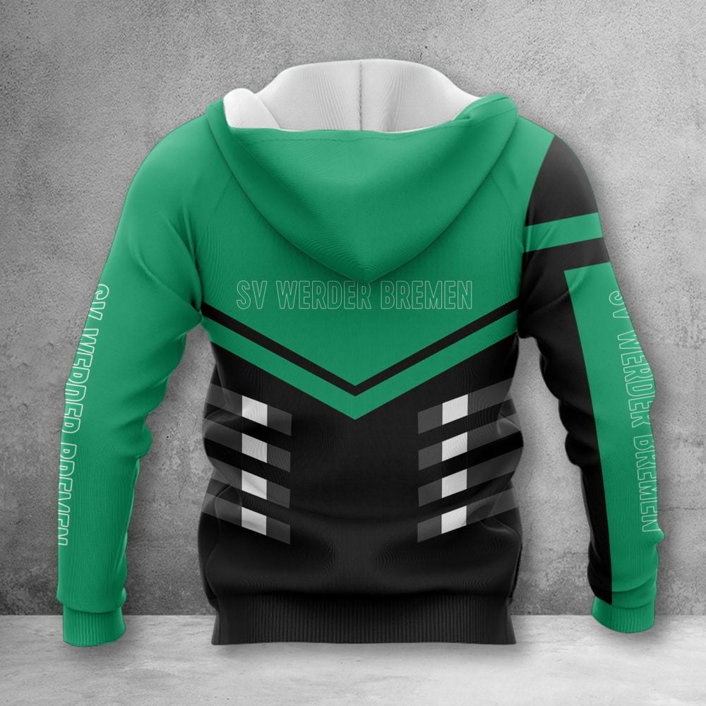 Werder Bremen Hoodie Zip Herren | SVW Kapuzenjacke mit Reißverschluss WINA3484 – Bild 2