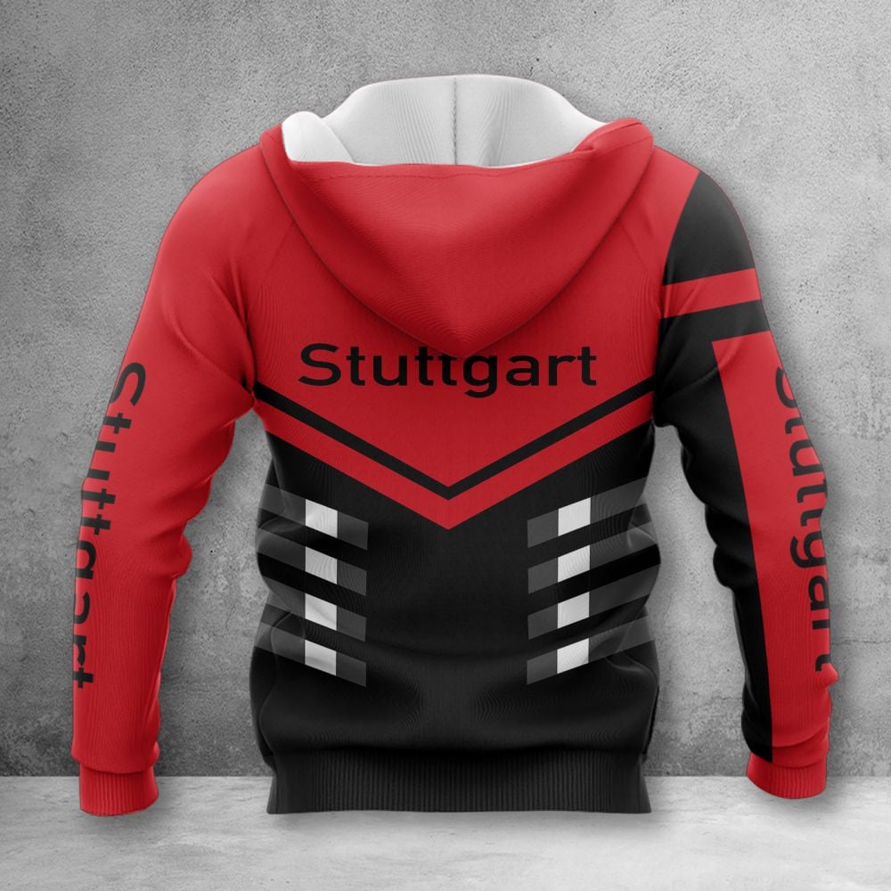 VfB Stuttgart Hoodie Zip Herren | VfB Kapuzenjacke mit Reißverschluss WINA3537 – Bild 2