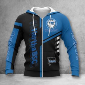Hertha BSC Hoodie Zip Herren | Hertha Kapuzenjacke mit Reißverschluss WINA3531