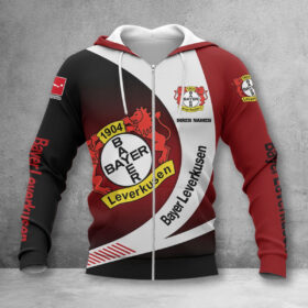 Bayer 04 Leverkusen Hoodie Zip Herren | B04 Kapuzenjacke mit Reißverschluss WINA11453