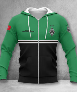 Borussia Mönchengladbach Hoodie Zip Herren | BMG Kapuzenjacke mit Reißverschluss WINA11837