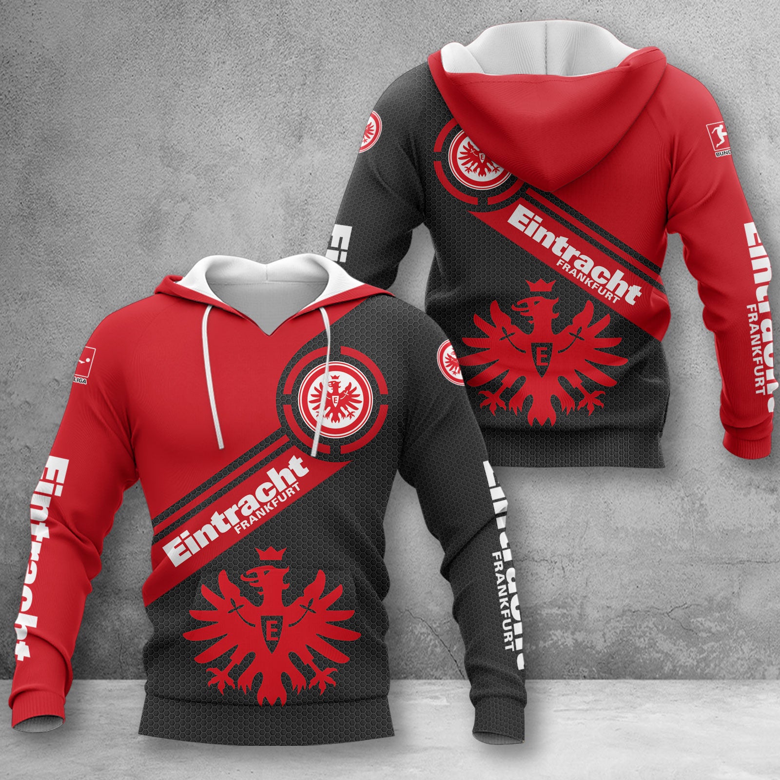 Eintracht Frankfurt Hoodie Herren | SGE Kapuzenpullover WINA2858