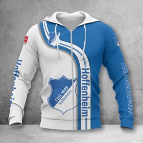 TSG Hoffenheim Hoodie Zip Herren | TSG Kapuzenjacke mit Reißverschluss WINA2809