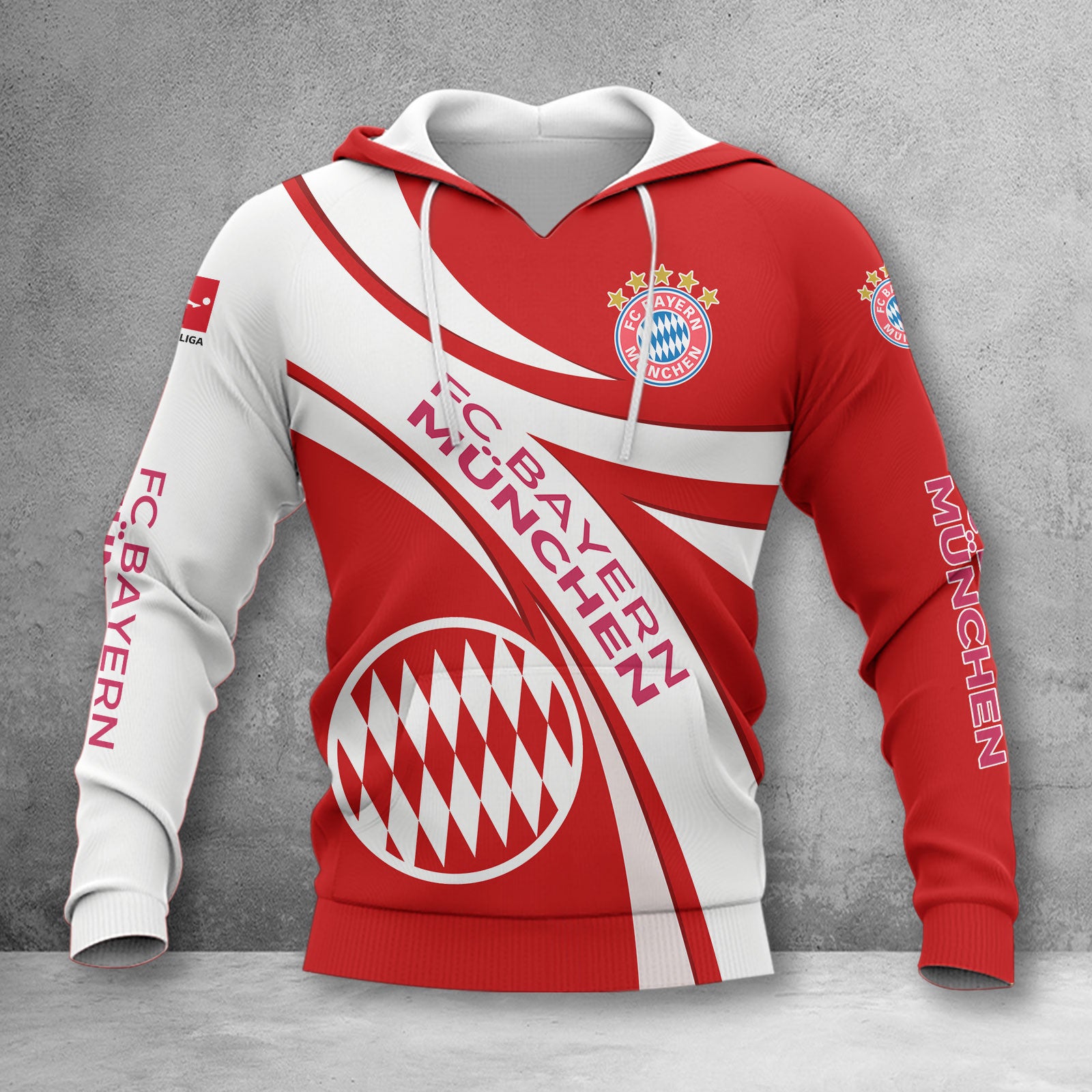 Bayern München Hoodie Herren | FCB Kapuzenpullover WINA2451