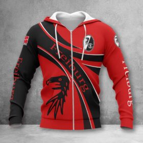 SC Freiburg Hoodie Zip Herren | SCF Kapuzenjacke mit Reißverschluss WINA2454