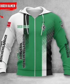 Borussia Mönchengladbach Hoodie Zip Herren | BMG Kapuzenjacke mit Reißverschluss WINA10722