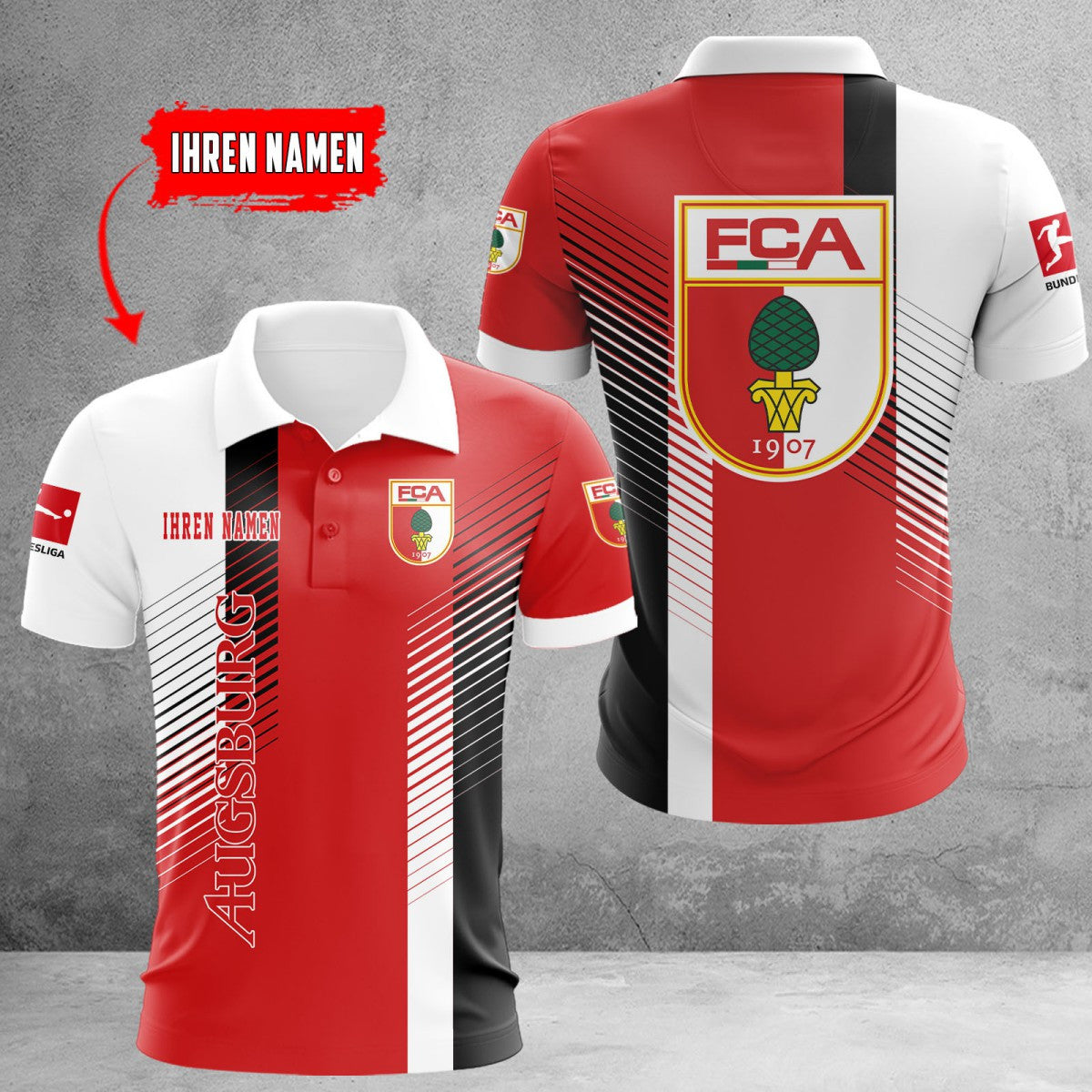 FC Augsburg Poloshirt | FCA Polohemd WINA10724