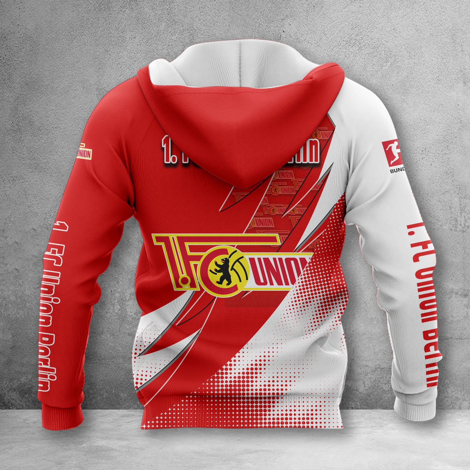 Union Berlin Hoodie Zip Herren | FCU Kapuzenjacke mit Reißverschluss WINA23166 – Bild 2