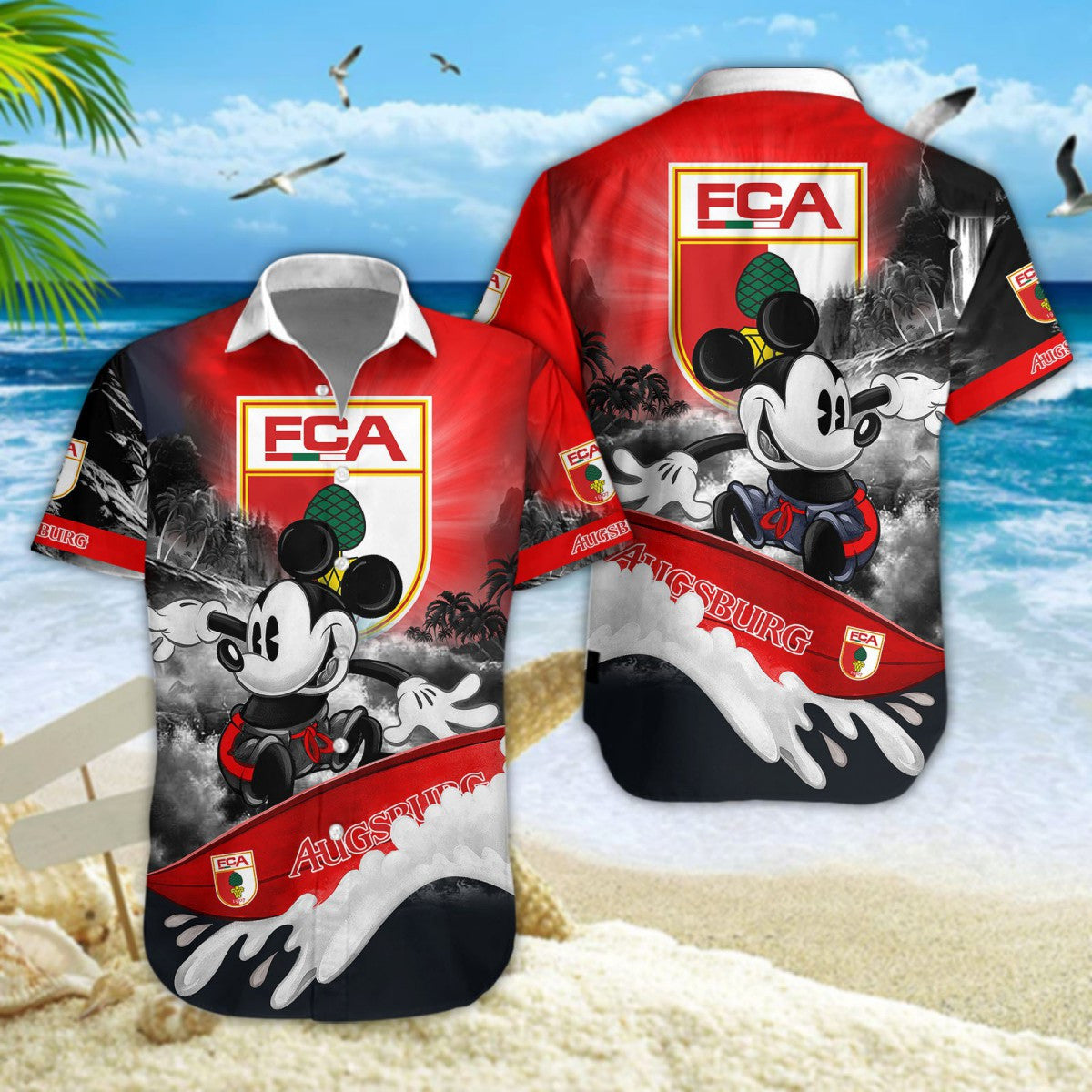 Hawaiihemd FC Augsburg – Herren Sommerhemd Classic