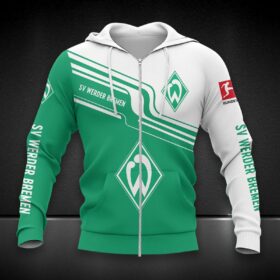Werder Bremen Hoodie Zip Herren | SVW Kapuzenjacke mit Reißverschluss DDQQA80229