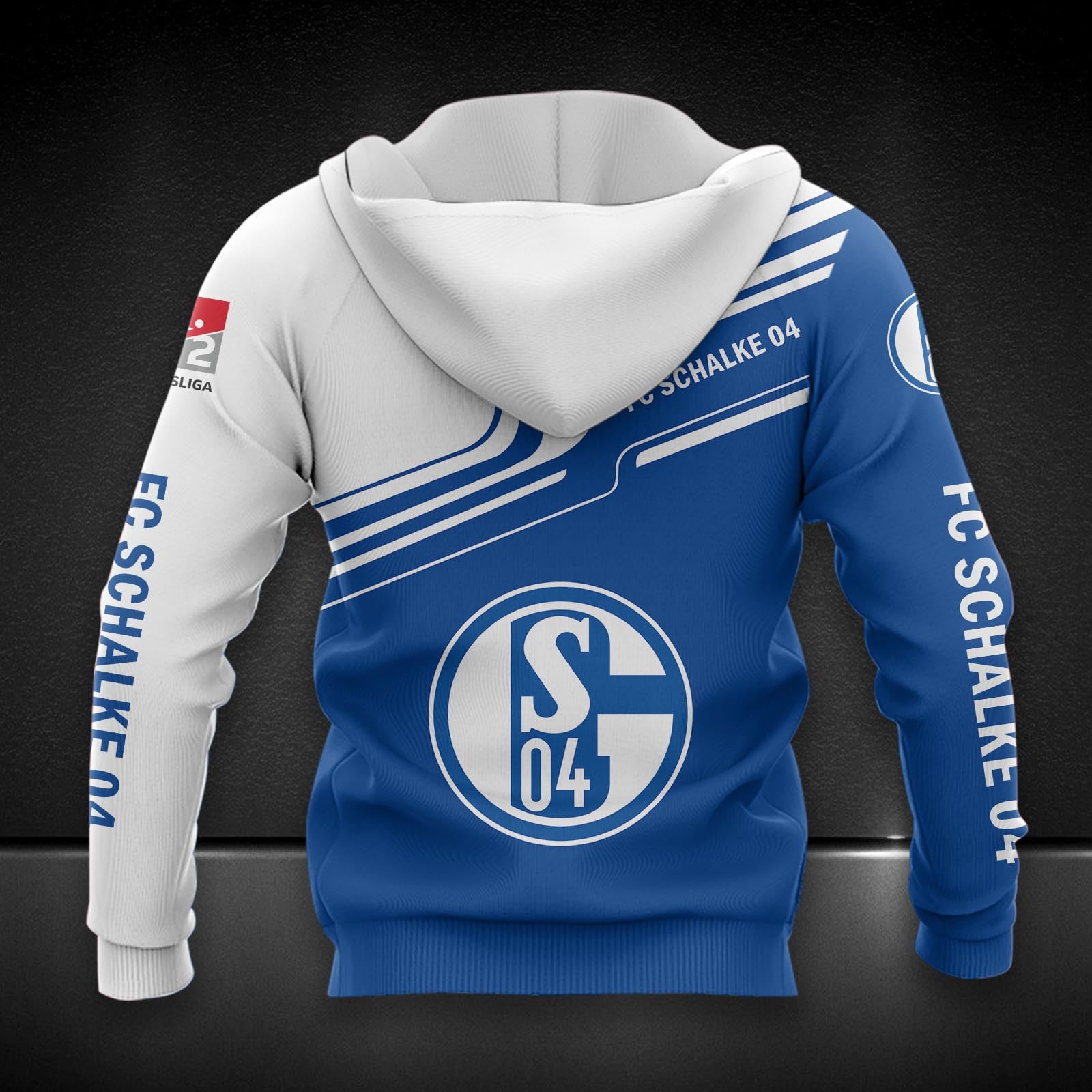 Schalke 04 Hoodie Zip Herren | S04 Kapuzenjacke mit Reißverschluss DDQQA80223 – Bild 2