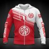 1. FSV Mainz 05 Hoodie Zip Herren | Mainz 05 Kapuzenjacke mit Reißverschluss DDQQA80213