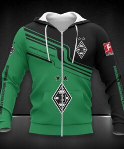 Borussia Mönchengladbach Hoodie Zip Herren | BMG Kapuzenjacke mit Reißverschluss DDQQA80216
