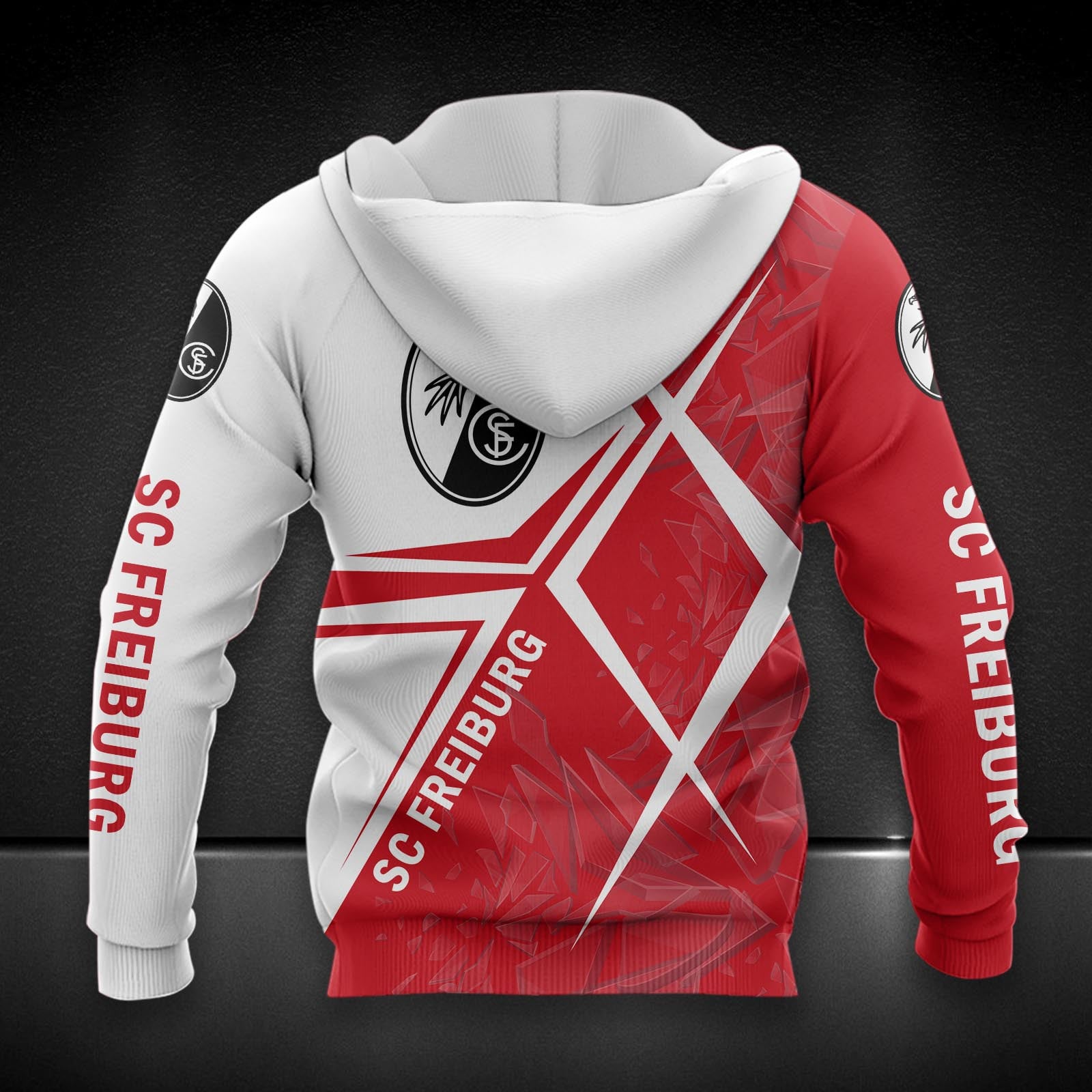 SC Freiburg II Hoodie Herren | SCF II Kapuzenpullover DDQQA90260 – Bild 2