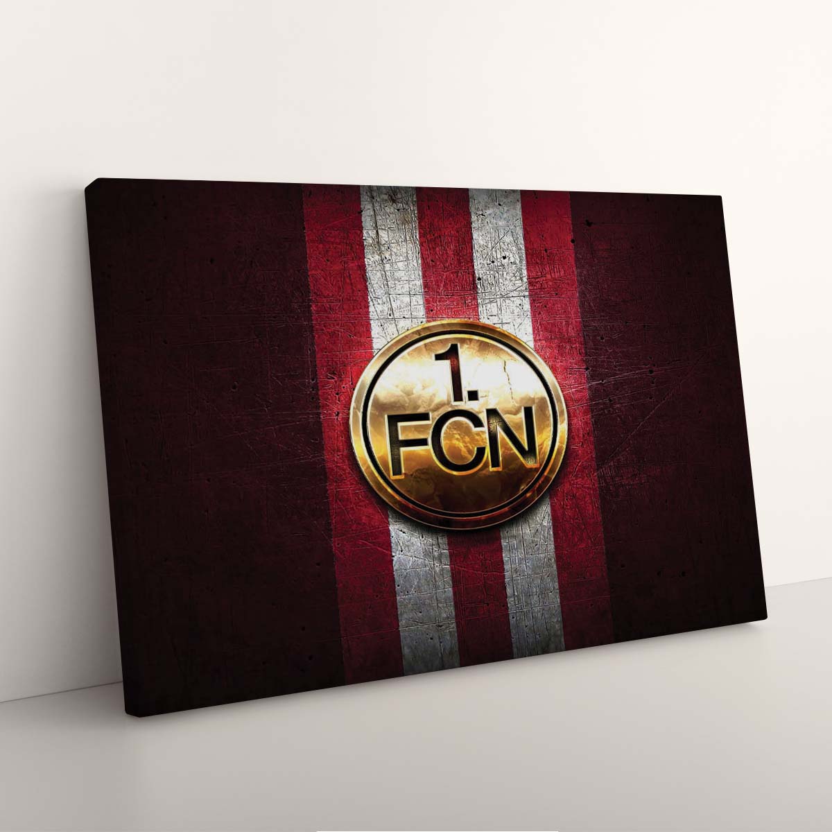 1. FC Nürnberg Roter Metallhintergrund FCN Leinwandbilder – Bild 3