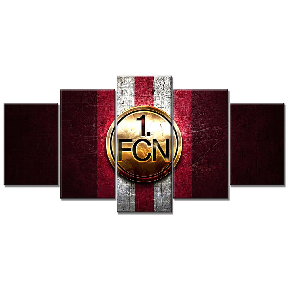 1. FC Nürnberg Roter Metallhintergrund FCN Leinwandbilder