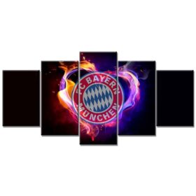 FC Bayern München Herz Feuer FCB Leinwandbilder