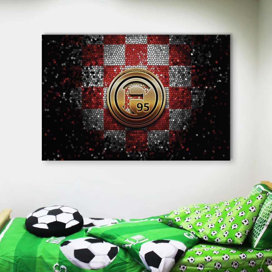 Fortuna Düsseldorf Rauten-Stil F95 Leinwandbilder – Bild 4