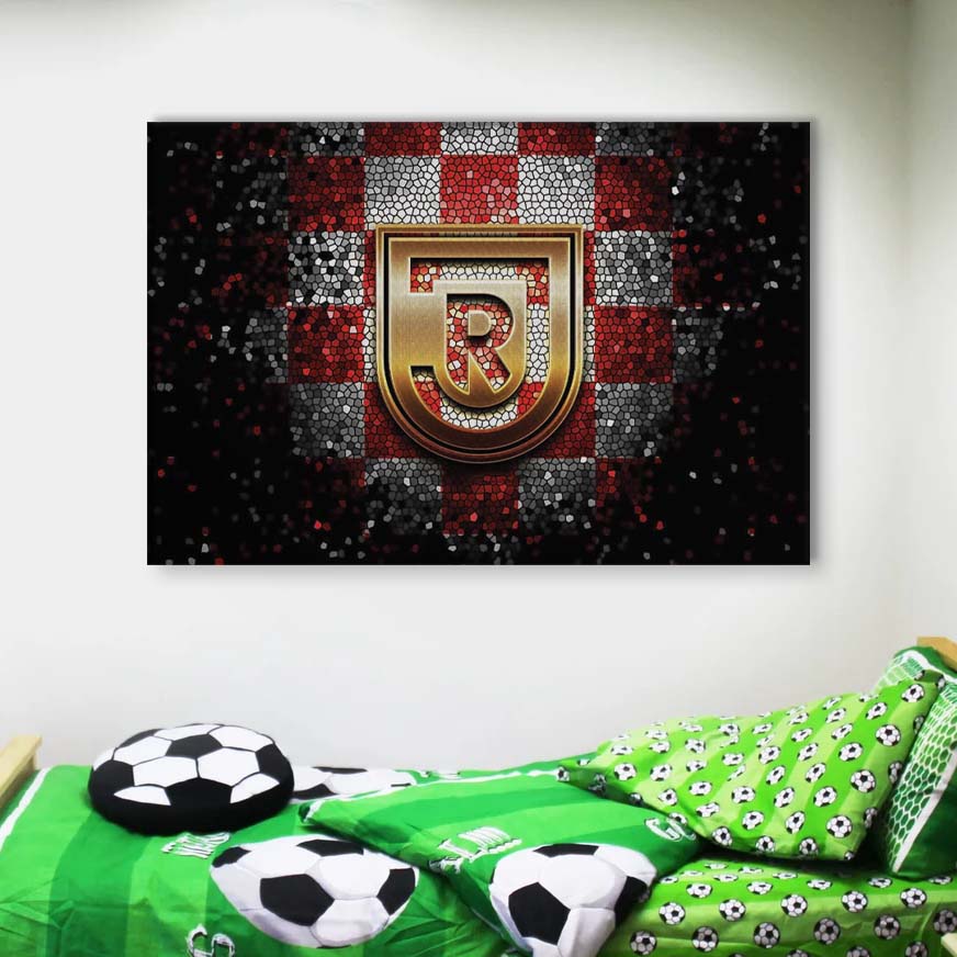 SSV Jahn Regensburg Rot-Weiß Kariert Leinwandbilder – Bild 4