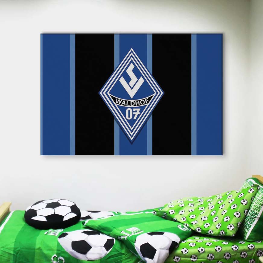 SV Waldhof Mannheim 07 Schwarz-Blauer Hintergrund SVW Leinwandbilder – Bild 4