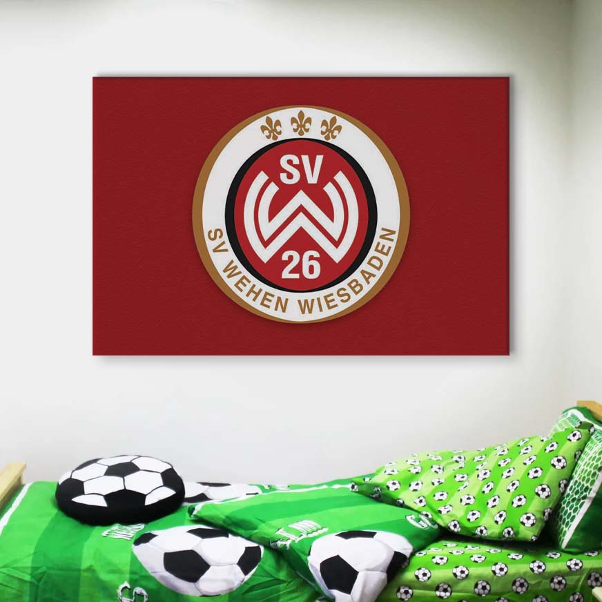 SV Wehen Wiesbaden Roter Hintergrund Leinwandbilder – Bild 4