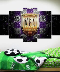 Alternative view of VfL Osnabrück Violett-Weiß Kariert Leinwandbilder