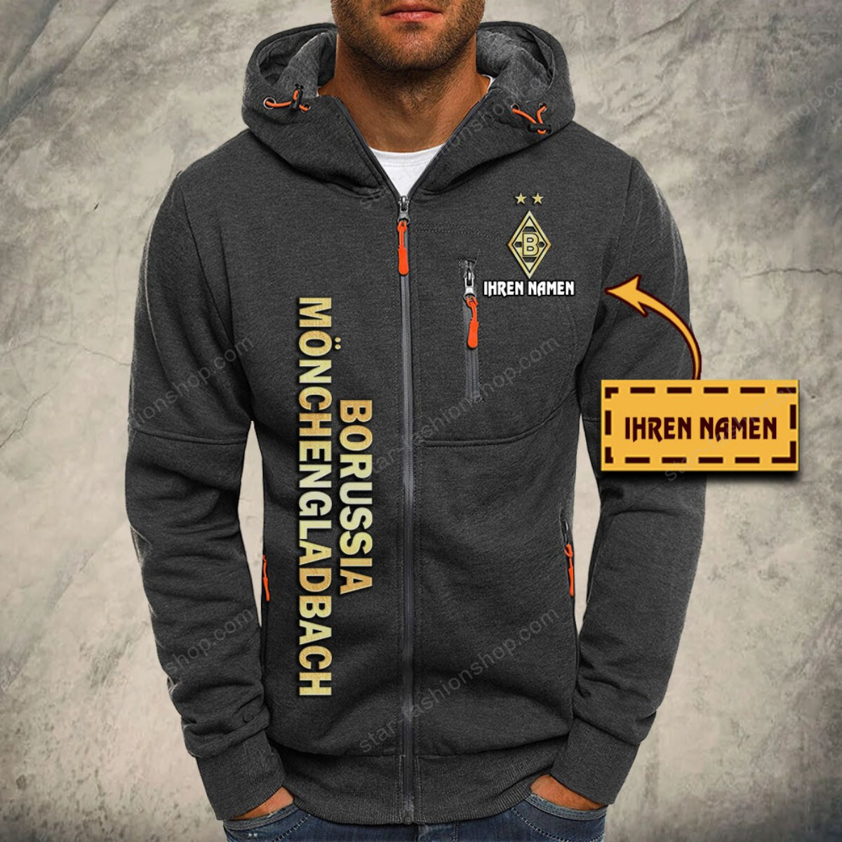 Borussia Mönchengladbach Kapuzensweatjacke – Bild 4