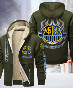 Alternative view of FC Saarbrucken Gefütterte Kapuzenjacke - FCS Samt Zip-Hoodie