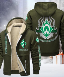 SV Werder Bremen Gefütterte Kapuzenjacke - SVW Samt Zip-Hoodie (Ver.3)