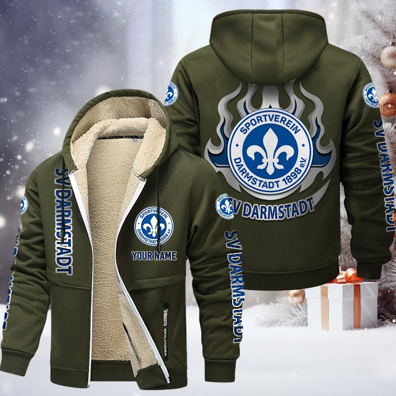 Darmstadt 98 Gefütterte Kapuzenjacke - D98 Samt Zip-Hoodie
