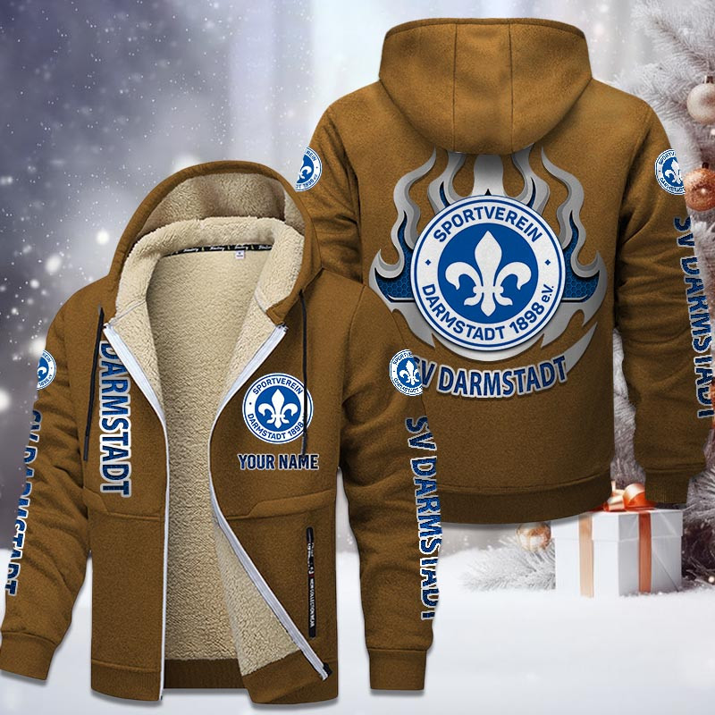 Darmstadt 98 Gefütterte Kapuzenjacke - D98 Samt Zip-Hoodie – Bild 4