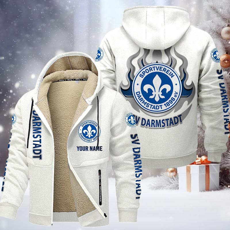 Darmstadt 98 Gefütterte Kapuzenjacke - D98 Samt Zip-Hoodie – Bild 9
