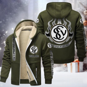 SV Elversberg Gefütterte Kapuzenjacke – SVE Samt Zip-Hoodie