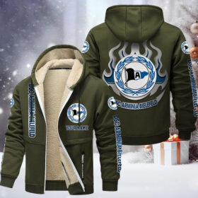 Arminia Bielefeld Gefütterte Kapuzenjacke – DSC Samt Zip-Hoodie (Ver.2)