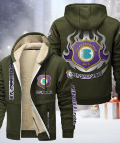 Erzgebirge Aue Gefütterte Kapuzenjacke - FCE Samt Zip-Hoodie