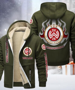 Wehen Wiesbaden Gefütterte Kapuzenjacke - SVW Samt Zip-Hoodie